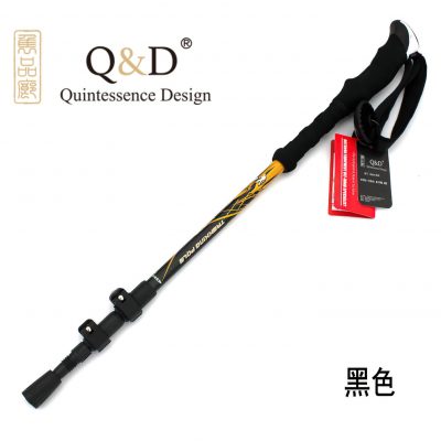 Q&D 航空鋁合金伸縮戶外登山杖外鎖手杖
