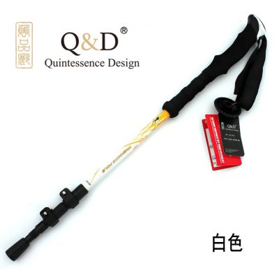 Q&D 航空鋁合金伸縮戶外登山杖外鎖手杖